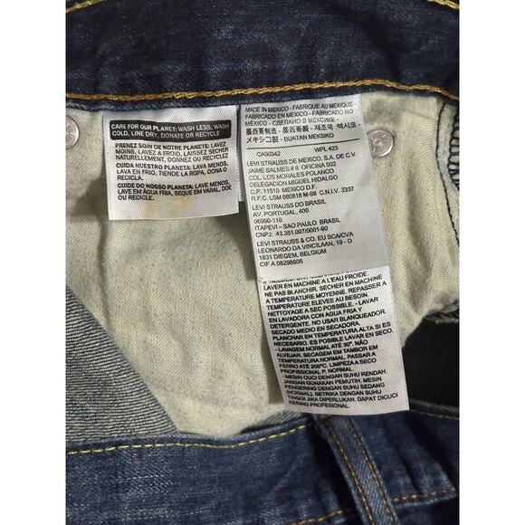 Levi’s 569 Navy Long Denim Jeans Shorts Jorts Y2K Skater Streetwear - Men’s 38 - Picture 4 of 8